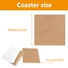 150 Pcs self Adhesive Cork Coasters Bulk,4"x 4" Coaster Bottoms