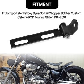 PSLER Motorcycle Universal Solo Seat Mounting Front Bar with Swivel Bracket for Bobbers & Choppers, Black