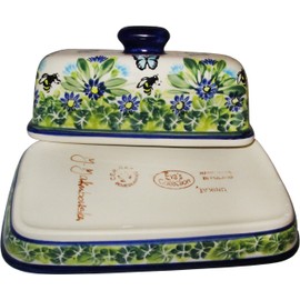Polish Pottery American size Stick Butter Dish - Eva's Collection UNIKAT "Serenity"