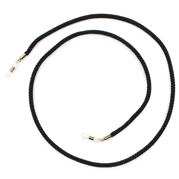 Pearl Glass Cord Edo Cord Made in Japan 27.2 inches (69 cm), Black