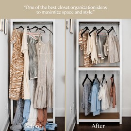 Hangers for Long Garments by Cove (2-Pack) | Space Saving Clothes Hangers for Long Dresses, Jumpers, Blankets & Closet Organization | Perfect for Travel | Made from 100% Recycled Materials