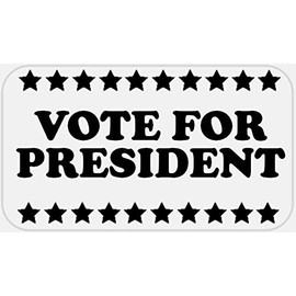 Vote for President - 25 Stickers Pack 2.25 x 1.25 inches - Election 2020