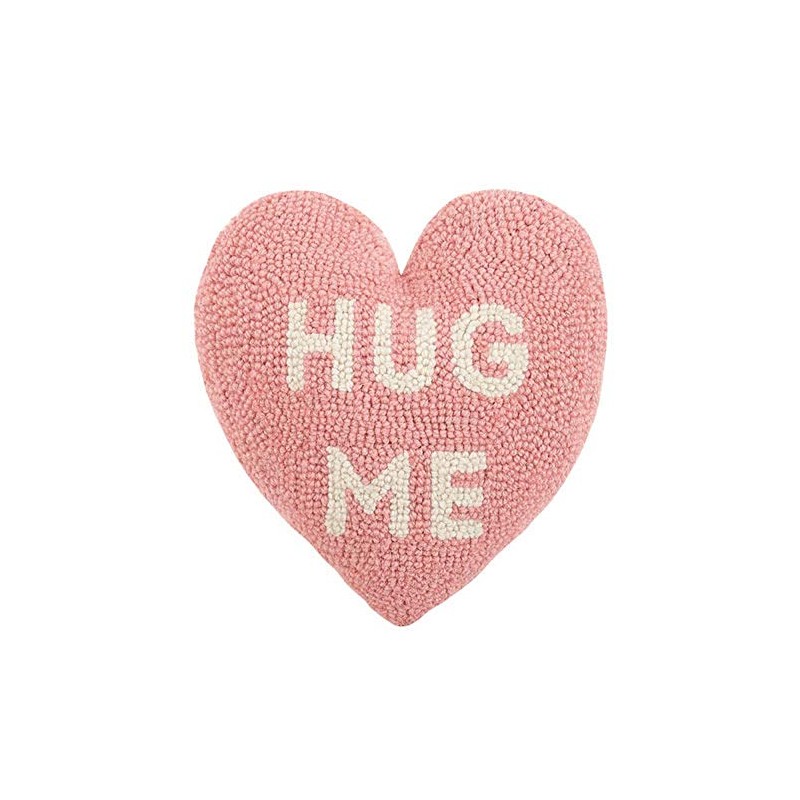Peking Handicraft 30JES1588C10HT Hug Me Heart Shape Hook Pillow, 10-inch
