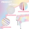 Andiker Plastic Table Cloths for Parties Disposable, Shiny Waterproof and