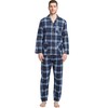 GLOBAL - Pantalones de pijama 100% algodón para hombre, pantalones