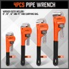 HORUSDY 4 Pack Heavy Duty Pipe Wrench Set, Adjustable 8"