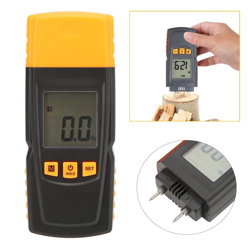 GM605 Portable Wood Moisture Meter Hygrometer Digital Wood Density Meter