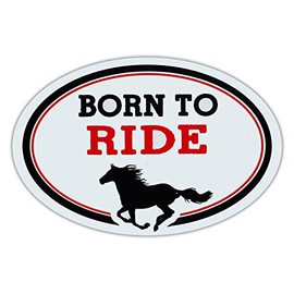 Oval Shaped Car Magnet - Born to Ride - Horse Lover's Magnet - Cars, Trucks, Refrigerators