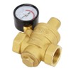 DN20 Einstellbarer Messing-Wasserdruckregler, Druckminderventil Druckregelventil mit Manometer für Horizontale Rohre