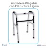 Handy Andadera Para Adulto Ortopedica Ajustable An03g Handy