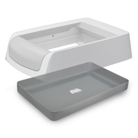 Cat Litter Box Tray Compatible with Petsafe Scoop-Free- Odor & Stain-Resistant, Easy Disassembly - Includes Free Scoop for Cat Litter Boxes Plastic