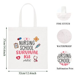 WCGXKO Nurse Gift Nurse Cosmetics Gift Nursing School Survival kit Gift for RN CNA LPV BSN LVP (NURSING SCHOOL tote)