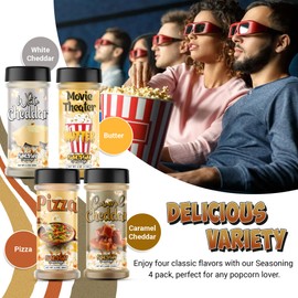 Smash "Popcorn" Seasoning 4 Pack (White Cheddar, Caramel Cheddar, Movie Theater Butter, Pizza)…