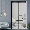 Magnetic Roll-Type Mosquito Net for Apartment Entrance Doors 03 Entrance Mosquito Net - Black - Small