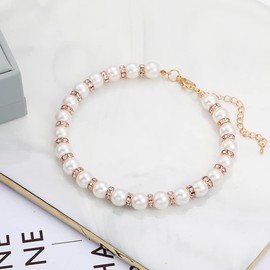 RayMinsino Pet Pearl Necklace Cute Cat Necklace Small and Medium Dog Jewelry Adjustable Collar Jewelry