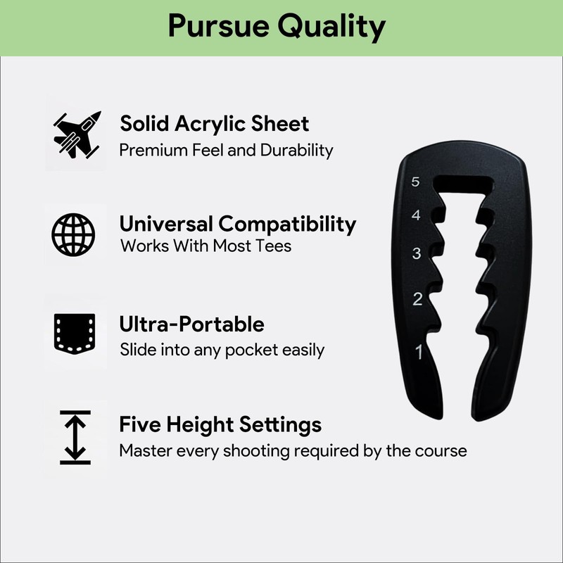 shirylzee 2 Pack Golf Tee Height Tool Precision Adjustable Golf