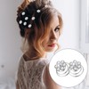 60PCS Rhinestone Crystal Twisters Set, Silver Coil Pearl White Flower