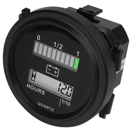 Yooreal 12/24V 36/48V 72V Golf Cart Battery Meter,Hour Meter&Battery Indicator Gauge Meter Lead-Acid Battery(Excluded Trojan),Charging Reminder,for Golf Cart Club Car RV Forklift Tractor ETC