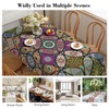iEvery Boho Wipeable Tablecloth Rectangular, Mandala Polyester Waterproof Table Cloth