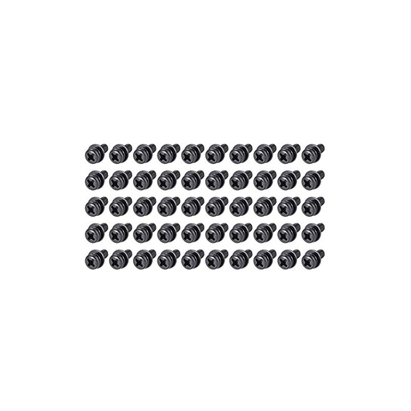 sourcing map M4 x 10mm Carbon Steel Phillips Pan Head