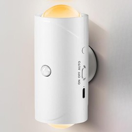 Rechargeable LED Motion Sensor Night Light – 8 Ambient Colors, Auto-On, Long Battery Life, Stick Anywhere, No Outlet Needed – Cozy, Plug-Free Lighting for Bedroom, Bathroom, Stairs & More!:_White – 1pc