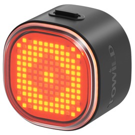 TOWILD TL08 Bike Rear Light with Expression DIY Function,Gradient Color Bike Tail Light Team Synchronization Brake Sense ON/OFF Bicycle Back Light USB-C Charging Taillight,30HR Runtime (TL08)