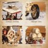 ROKR ROBOTIME 3D Puzzle for Adults Steam Engine 1:28 Train