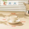 Sweese 2 Ounce Espresso Cups with Saucers, Porcelain Espresso Cups