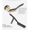Sayago 6PCS Brass Wire Brush Wire Brushes Set Small Mini