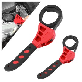 YGDMD Rubber Strap Wrench Plumbing,2-Pack Oil Filter Wrench Includes 8" Large & 6" Small,Adjustable Strap Wrenches Heavy Duty for Oil Filter,Drain,Pipes,Sewer Cap And Nut Removal