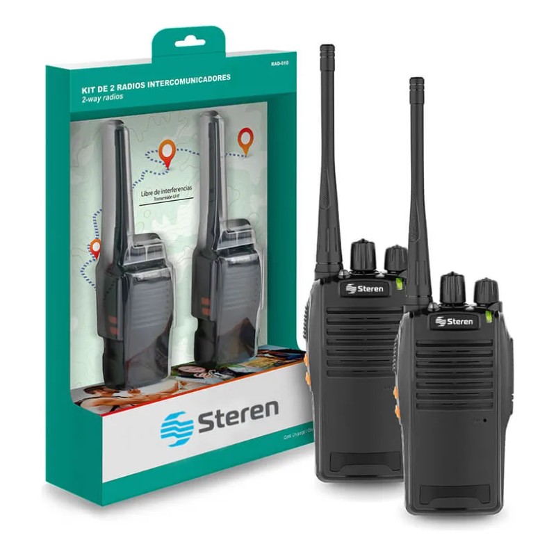Kit De 2 Radios Intercomunicadores | rad-010 Negro - 2 Piezas