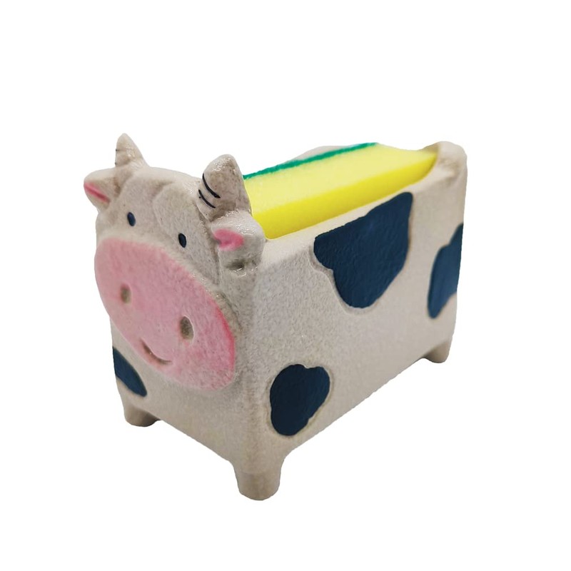 MONMOB Cow Sponge Holder Farmhouse Kitchen Decor Home Decor Cow
