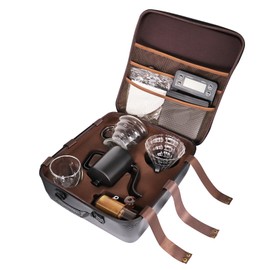 SOTECH Pour Over Coffee Maker Set, Coffee Kettle Scale, Pour Over Coffee Dripper, Bean Grinder, Glass Server, Drip Cup, Filter Paper, All in 1, Traveling Camping Hiking