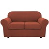 H.VERSAILTEX 3 Piece Stretch Sofa Covers for 2 Cushion Loveseat