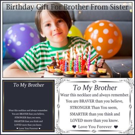 EPIRORA Big Brother Gifts From Sister, Brother Birthday Gifts, Cuban Chain Necklace for Boys Gifts for Brother, Graduation Christmas Birthday Presents for Brother