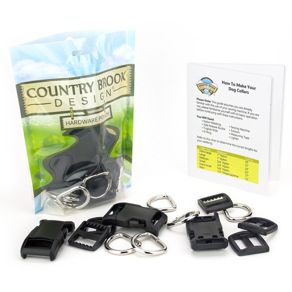 Country Brook Design - 3/4 Inch Deluxe Dog Collar Kit