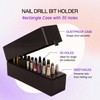 PANA Rectangle Nail Drill Bit Holder Display Organizer Case -