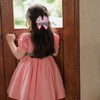 Baseball Mesh Tulle Bow Hair Clips for Cheerleader Girls Women,4
