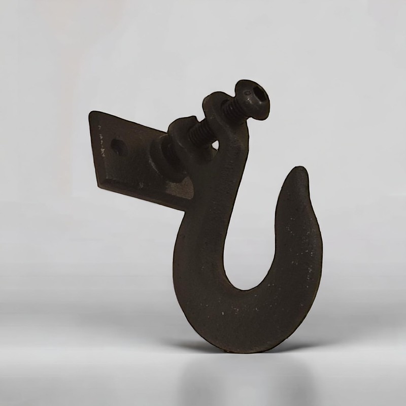 Industrial Design Cast Iron Coat Hook in Black