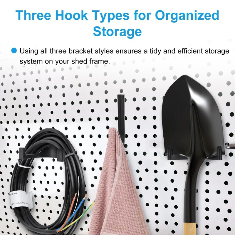 EEEKit 6PCS Heavy Duty Garden Tool Storage Hooks, J U