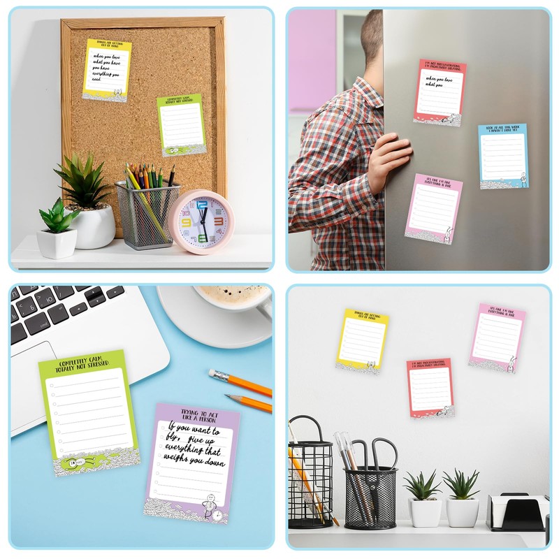 12PCS Novelty Sticky Notes Sarcastic Pads Funny Post It Notes
