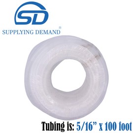 Supplying Demand IMT516100 Refrigerator Ice Maker Tubing 5/16 Inch OD x 100 Feet
