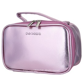 Himitsunohana Square Tote Bag Portable Cosmetic Pouch (Pink) / 히미츠노하나 스퀘어 토트백 휴대용 화장품 파우치 (핑크)