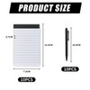 Pack of 10 Notepads and 10 Ballpoint Pens, Mini Notebooks,