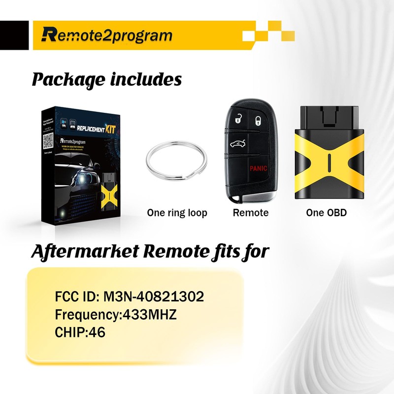 Remote2program Dodge Self Programmable Car Key Smart Keyless Entry Remote