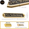 No Soliciting Brass Door Sign. Traditional Style Home Décor Wall