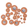 25Pcs Saxophone Pads Brown Sheepskin Sound Hole Resonator Gasket Wind