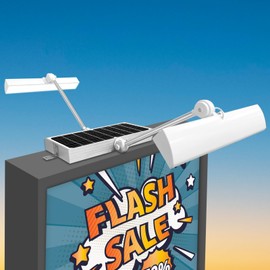 Double Solar Sign Lights Outdoors Wireless Billboard Light, 210Pcs LED 8000mAh Battery Solar Billboard Light,IP65 Waterproof, Signboard Lights for Real Estate Sign Posts Business Store House Address