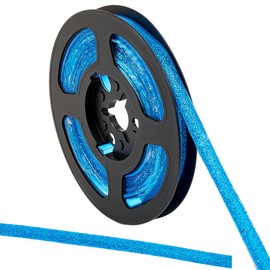 GORGECRAFT 9.84 Feet Glitter Caulk Tape Self Adhesive Molding Trim Strips Peel and Stick 0.31" Decorative Caulking Gap Sealant Edging Border for Stove Sink Toilet Bathtub Wall Edge Cabinet Medium Blue