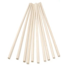 30cm Wooden Craft Sticks - Hardwood Dowels Poles 10mm Diameter 10 Pack